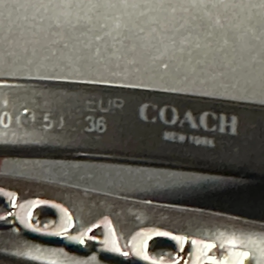 Coach LYRA Women Black and White Sandals Jelly Size 6 - Picture 8 of 9